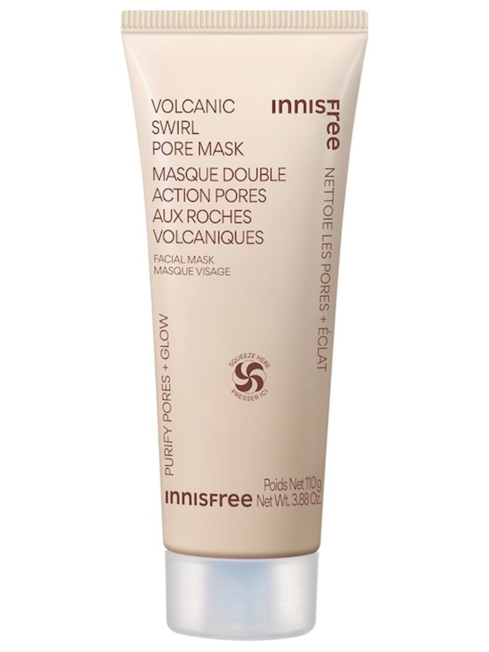 INNISFREE Volcanic Swirl Pore Mask - Purify Pores + Glow 3.88 Oz